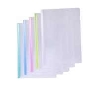 Angoily 10pcs Transparent File Folders with Sliding Bar Report Binder Covers Non Slip Locking Paper Organizers for School Office and Personal Document Display Lightweight and Flexible
