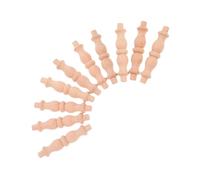 Angoily 10Pcs Unfinished Wood for Crafts and Staircase Indoor Decoration Solid Wood Pillars for Wine Cabinets Railings and Furniture and Versatile Design