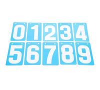 Angoily 10pcs Waterproof Plastic Score Recording Cards with Blue and Red Numbers, Portable Number Flip Chart Score Keeper for Sports Matches and Billiards Accessories