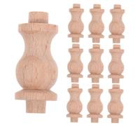 Angoily 10pcs Wooden Stair Balusters Roman Column Design, Solid Wood Deck Spindles for Indoor and Outdoor Use, Easy Installation Multipurpose Baluster Set for Table Decor and Railing