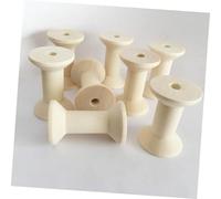 Angoily 10pcs Wooden Thread Spools Empty Bobbins for Weaving Embroidery Floss Rolling Unfinished Smooth Sanded DIY Painting Suitable for Sewing Model Making