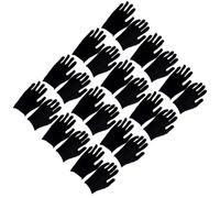 Angoily 12 Pairs Black Thickened Cotton Work Gloves Labour Protection Gloves Wear-resistant for Construction and Industrial Use