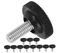 Angoily 12 Pcs Adjustable Furniture Leveler Nut Legs Iron+Plastic Anti-Rust Heavy Duty Table Bookshelf Stabilizer Feet
