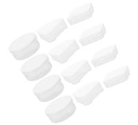 Angoily 12 Pcs Makeup Puff Storage Organizer Set with Small Triangle, and Square Powder Puff Boxes Plastic Holder for Travel and Daily Cosmetic Sponge Holder