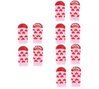 Angoily 12 Pcs Skid Pet Knits Socks Soft Cotton Ankle Sock for Puppies and Dogs Warm Non-slip Paw Protectors Color Randomly Selected Random Color