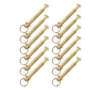 Angoily 12 Set Golden Stainless Steel Folding Fan Shaft Rivets and Nuts | Decorative Artistic Accessory, for Traditional Folding Fan Repair and DIY Crafts, Small Batch Production