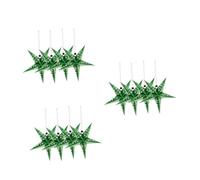 Angoily 12 Sets Five Pointed Star Pendant Lamps with Mini LED Battery Lights Easy to Install Christmas Hanging Star Lights for Home Hotel Festive Indoor Decor