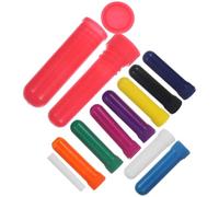 Angoily 12 Sets Portable Aromatherapy Blank Tubes with Cotton Bar for Essential Oils, Refillable Nose Stick Preserving Oils Natural Healing Properties, for Sinus and Allergy Random Color