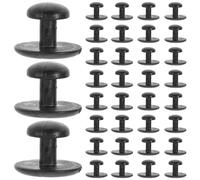 Angoily 120pcs Mini Black Chef Uniform Buttons for Restaurant Hotel Workwear, 7mm Head 12mm Base Plastic Decorative Buttons for Sewing Jackets and Coats