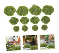 Angoily 12Pcs Artificial Moss Stones Faux Mossy Rock Decorations for Garden Themed Fairy Terrariums DIY Landscaping Safe Micro Landscape Accessories