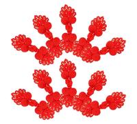 Angoily 12pcs Chinese Knot Buttons for Crafting and Costume Supply Fine Handmade Red Cheongsam Closure Durable DIY Sewing Buttons for Traditional Clothing and Wedding Invitations