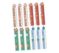 Angoily 12Pcs Christmas Cartoon Flexible Rulers for Magnetic Bendable School Drawing Measuring Tools Lightweight and Childrens Stationery Festive Reindeer Design