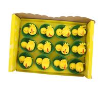Angoily 12pcs Easter Chick Mini Ornaments Set Soft Plush Fluffy Realistic Mother and Figurines Family-Themed Party Favors Compact Home Decor