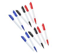 Angoily 12pcs Erasable Pens Set with Fine Tip 0.5mm, Lightweight Plastic Dry Erase Markers, Quick Drying Classroom Markers for Office and Dynamic Lesson Plans