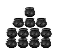 Angoily 12pcs Halloween Candy Cauldron Plastic Candy Holder Bucket Container for Halloween Party Supplies and Trick Treat Decoration