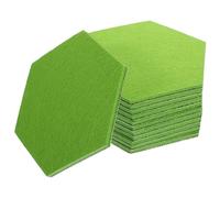 Angoily 12Pcs Hexagon Felt Wall Stickers Self Adhesive Memo Board Tiles for Home and Office Decor Soundproof Felt Bulletin Board for Notes Photos and Keys