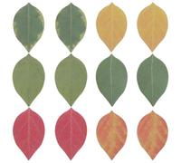 Angoily 12pcs Leaf Memo Pads Adhesive Notes Paper, Realistic Leaf Shaped Notepaper for Desk and Workplace Organization, Brighten Your Desk with Flexible Placement and Anti-forgetting
