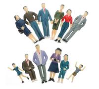 Angoily 12Pcs Miniature People Figures for Architecture and Train Layouts Realistic Model Ornaments for Railway Stations Dollhouses and School Projects