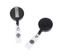 Angoily 12pcs Portable Badge Holder with Swivel Clip Lightweight Id Reel for Nurses Teachers and Students Sleek Black Design for Easy Attachment and Use