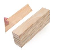Angoily 12pcs Rectangle Unfinished Wood Boards for Crafts for Painting DIY Projects and Home Decor 20x4cm Pine Wood Planks
