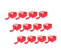 Angoily 12pcs Red Paper Candy Boxes with Tassels for Wedding Party Favors Medium Chinese Wedding Treat Boxes with Double Happiness Peony Design Decorative for Romantic Celebrations