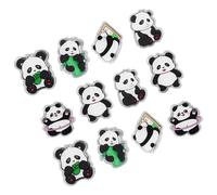 Angoily 12pcs Reusable Acrylic Panda Clips Multifunctional Decorative Photo Clamps and Snack Bag Sealers Cute Cartoon Paper Clips for Office Home and School Organization