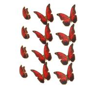 Angoily 12pcs Rose Wall Sticker Butterfly Decor Removable Floral Stickers for Little Girl Home Bedroom Party Decoration