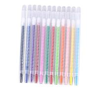 Angoily 12PCS Rotating Crayons with Plastic Protective Cover Colors Paint Pastels for Childrens Art Class Easy to Clean Twistable Drawing Pens Durable School Supplies Gift