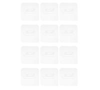 Angoily 12pcs Round Self-Adhesive Wall Hooks Plastic Kitchen and Bathroom Toothpaste Rack Holder, No-Drill Hanging Storage Organizer for Wall-Mounted Use