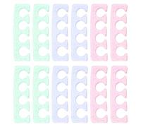 Angoily 12pcs Silicone Nail Art Separators and Toe Spacers for Manicure Pedicure, Flexible Finger Dividers for Relief and Toenail Separation, Soft Foot Care Tools for Women and Men