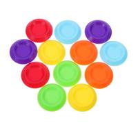 Angoily 12pcs Small Insect Feeding Bowls for Roaches and Crickets - 1.34 Inch round Plastic Mini Feeder Dishes - Terrarium Food and Water Bowls for Pet Invertebrates Random Color