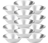 Angoily 12pcs Stainless Steel Egg Tart Molds Round Baking Pans Multi-Function Tart and Pudding Moulds for Household Oven Use