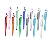 Angoily 12pcs Touch Screen Gel Pens Mobile Phone Stand 0.5mm Black Ink Sign Pens for Students Multipurpose Writing and Random Color