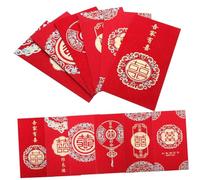Angoily 12pcs Traditional Chinese Style Red Envelopes Wedding Money Packets with Gold Embossed Characters Vintage Matte Finish Lucky Money Holder for Cash Jewelry Cards Classic Elegant