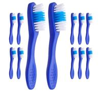 Angoily 12pcs Travel Toothbrushes with Soft Nylon Bristles and Short Plastic Handles Designed for Safety and Effective Cleaning Suitable for Psychiatric Hospitals and Prisoners