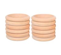 Angoily 12pcs Unpainted Wooden Bracelet Rings for Jewelry Making DIY Craft Supplies Smooth Finish Natural Wood Blank Bangles for Painting Staining and Decoration