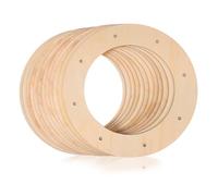 Angoily 12Pcs Wood Wreath Frames 11.81In Round Garland Rings for DIY Christmas Wedding Wreath Making Supplies Easy to Decorate Floral Backdrop Stand