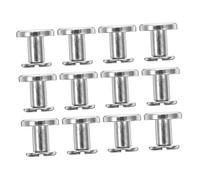 Angoily 12pcs Zinc Alloy Chicago Binding Screws Kit Metal Flat Head Rivet Screw for Scrapbook Leather Craft Photo Album Bookbinding Strong Grip and Enhanced Stability