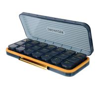 Angoily 14 Compartments Portable Case Travel Holder Weekly Organizer Break-Resistant Blue Abs Pill Dispenser with Individual Compartments for Daily Use, Fits in Coat Pocket