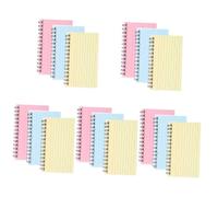 Angoily 15 pcs Portable Spiral Index Cards Notebook Lined Memo Pads for Office Study Meeting Notebooks for Daily Writing and Inspiration Recording Pink Yellow Blue