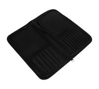 Angoily 15-Slot Oxford Canvas Paint Brush Organizer Roll with Zipper, Compact Storage for Watercolour, Oil Brushes, and Drawing Pens, for Artists on the Go