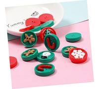 Angoily 150 Pcs Christmas Resin Decorative Buttons Small Sewing Accessories with Snowman Xmas Tree Snowflake Gingerbread Patterns for DIY Crafts Scrapbooking Knitting Gift Decoration