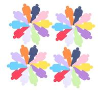 Angoily 150pcs Dual-Color People Shape Paper Cutouts for Vibrant Sketching and Painting Craft Paper for DIY Art Projects Easy to Cut and Fold Enhances Creativity and Bonding