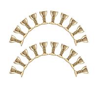Angoily 150pcs Golden Miniature Plastic Offering Cups for Doll House Pretend Play Set with Realistic Look and Vintage Style, for Wedding and Party Table Decorations