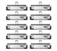 Angoily 15Pcs Metal Clipboard Clips Spring Loaded Office Supply Clamps for Easy Mounting Stationery Clips with Rivets for Craft Projects and Document Organization