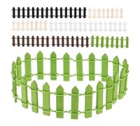 Angoily 15pcs Miniature Wooden Fairy Garden Fence Mini Craft Picket Fencing for Dollhouse Micro Landscape Farm Animal Enclosure and Tiny Outdoor Decoration Accessories