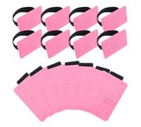 Angoily 15Pcs Portable White Acrylic Eyelash Extension Pallet with Elastic Wrist Strap, Lash Holder Tray with 8-15Mm Scale for Eyelash Grafting and Lash Artist Essentials