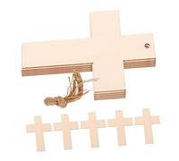 Angoily 15Pcs Unfinished Wood Blank Bookmarks for DIY Craft Projects Cross Shaped Unpainted Bible Markers for Card Making and Home Decoration