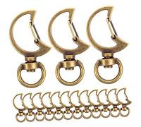 Angoily 15pcs Vintage Zinc Alloy Keychain Clips DIY Snap Hooks with Rotatable Lobster Clasps Durable Key Ring Buckles for Pendant Lanyards and Craft Accessories