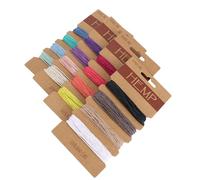 Angoily 16 Colors 1Mm Waxed Hemp Twine Rope Cord for DIY Jewelry Making, Craft Thread Cord for Bracelets and Keychains, Multi-Color Twine String for Hand Braided Accessories